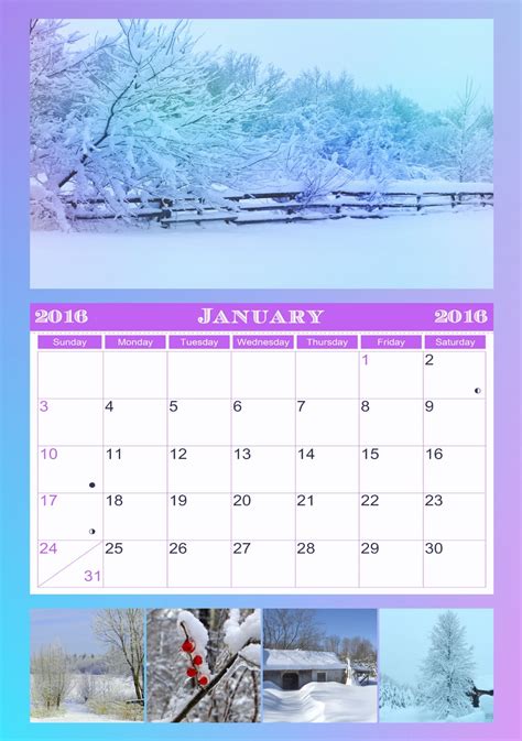 January 2016 Calendar 1 Free Stock Photo Public Domain Pictures