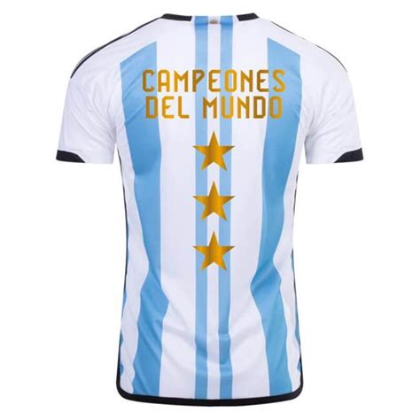 Argentina 2223 Home Champions Special Men Authentic Jersey 3 Stars