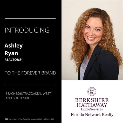 Berkshire Hathaway Homeservices Florida Network Realty Welcomes Ashley Ryan Real Estate
