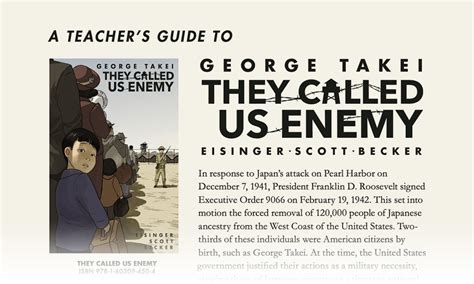 They Called Us Enemy Teachers Guide Top Shelf Productions