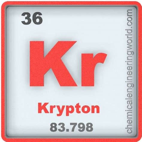 Krypton Element Properties And Information Chemical Engineering World