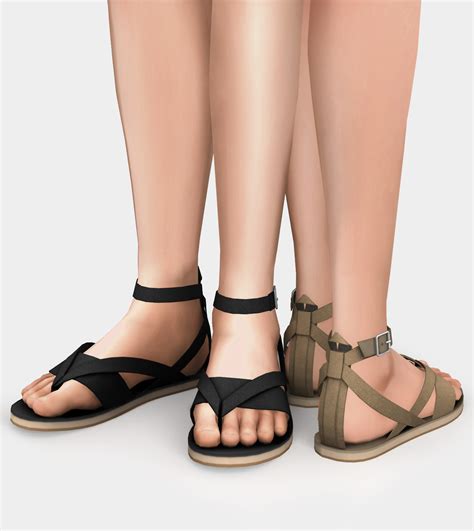 Sims 4 Ccs The Best Dries Van Noten Sandals 2 By Mauvemorn