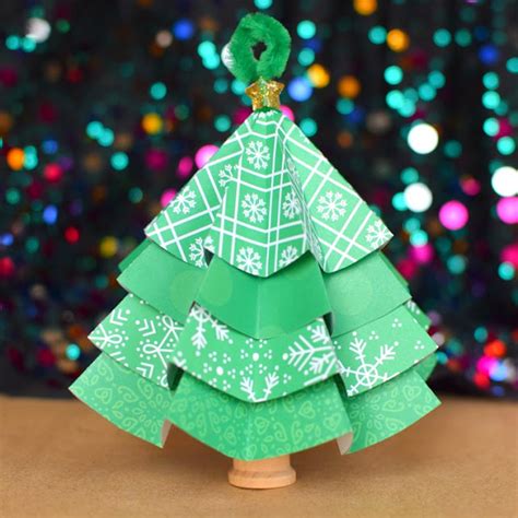 Folded Paper Christmas Tree Ornaments What Can We Do With Paper And Glue