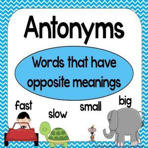 Antonyms — a class of words grouped together on the basis of the semantic relations of opposition. antonyms - Clipground