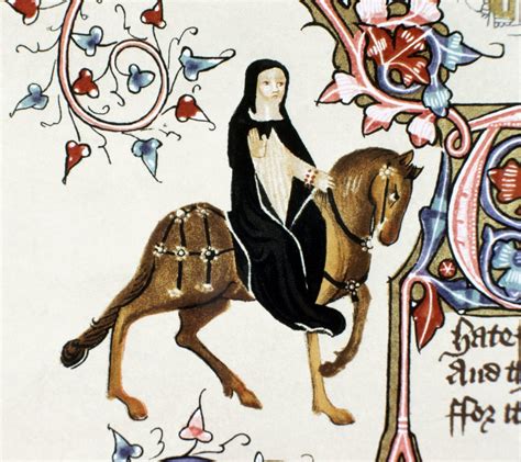 Chaucer Canterbury Tales Nthe Prioress Detail From A Facsimile Of The