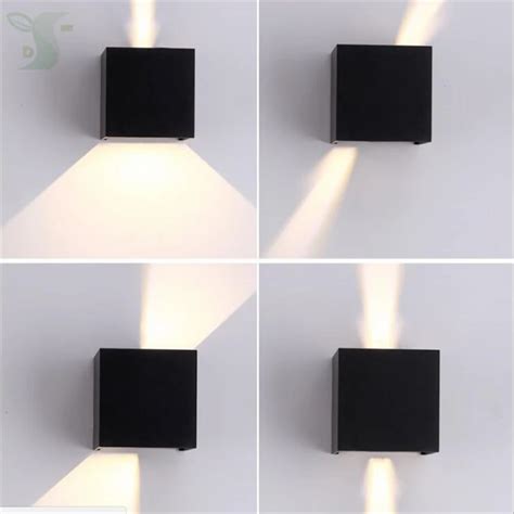 Ip65 7w Led Wall Lamp Cube Adjustable Surface Mounted Outdoor Led