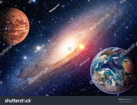 Space Planet Galaxy Milky Way Earth Stock Photo 450066139