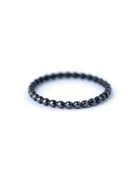Oxidized Silver Stackable Rings By Lovegem Studio