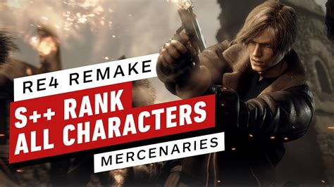 Resident Evil 4 Remake All Mercenaries Characters S Rank Gameplay