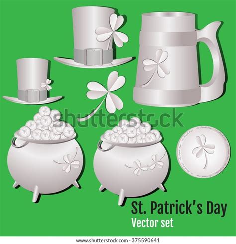 Set St Patricks Day Symbols Vector Stock Vector Royalty Free