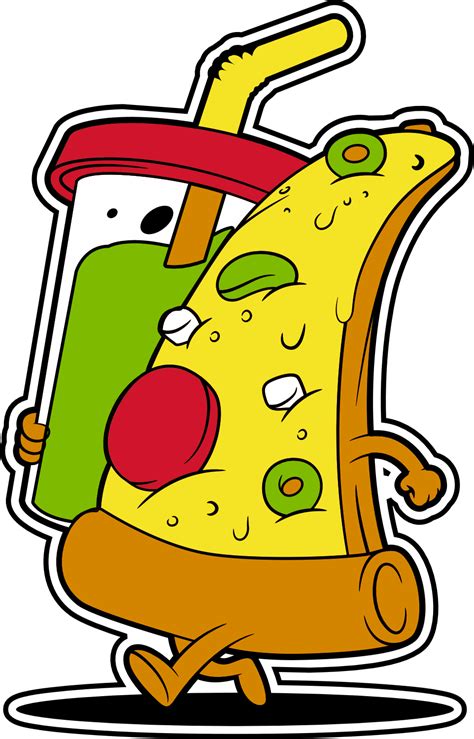 1in Enamel Pin Pizza And Drink 4277