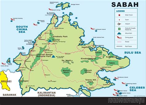 Sabah Malaysian Borneo Sabah Map