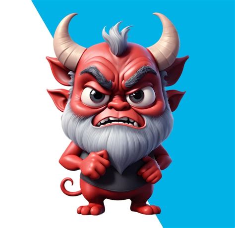Premium Psd Cute 3d Devil Demon
