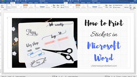 How To Print Stickers In Microsoft Word Youtube
