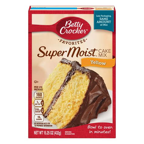 2 Pack Betty Crocker Super Moist Yellow Cake Mix 1525 Oz Walmart