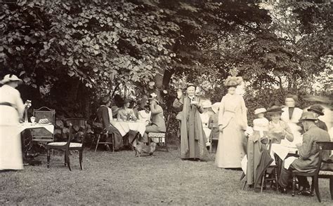 Edwardian Garden Party With Dachshund Photo Vintage Garden Parties