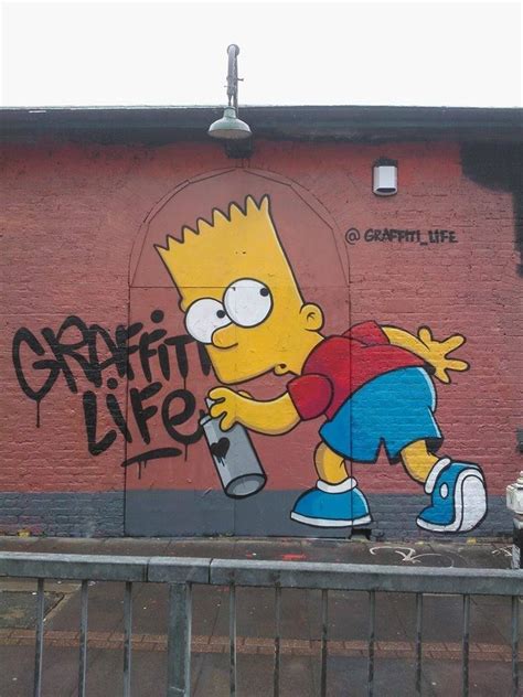 This Bart Simpson Street Artist Appeared Off Of Brick Lane Murals