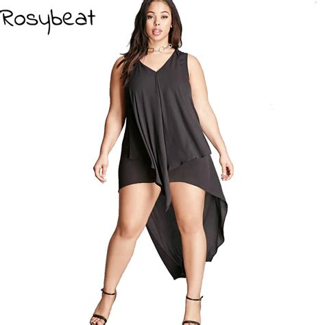 mini summer dress for women plus size clothing vestidos 6xl sleeveless irregular hem big size