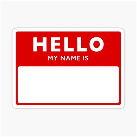 Hello My Name Is Sticker By Davidmay Redbubble