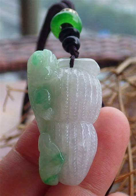 Certified Hand Carved Icy Green Natural Myanmar Burma A Jade