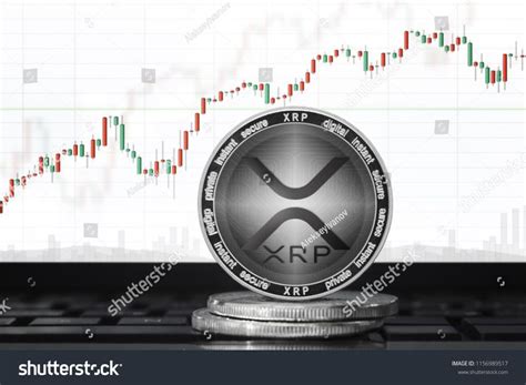 Xrp Cryptocurrency New Ripple Logo Xrp Coin On The Background Of The Chart Ripple Logo Xrp
