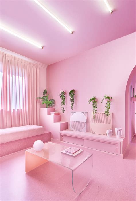 Pink House Interior Salon Interior Design Salon Design Satin