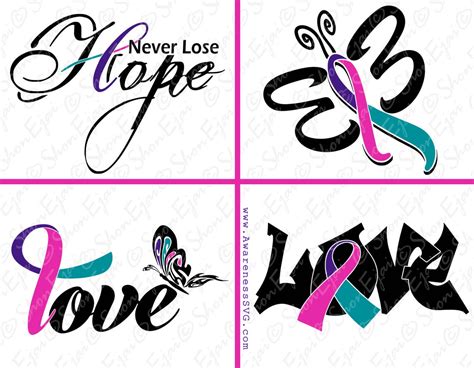 Thyroid Cancer Svg Thyroid Cancer Awareness Butterfly Svg Etsy