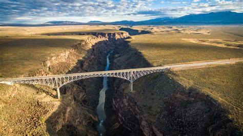 Rio Grande Gorge Bridge New Mexico Usa Drone Photography