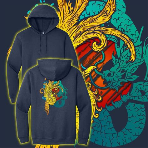 The Phoenix And The Dragon Hoodie Etsy