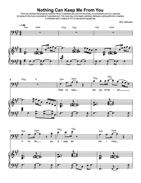 Tunescribers Nothing Can Keep Me From You Sheet Music
