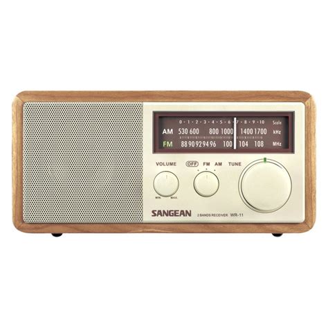 Sangean® Wr11 Wood Cabinet Am Fm Table Top Radio