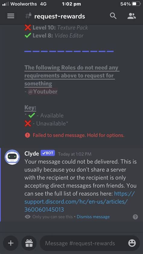 Please Help Me Fix This Clyde Bot Not Letting Me Send Messages In Server Rdiscordapp