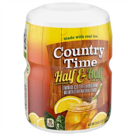 Country Time Half And Half Lemonade Iced Tea Naturally Flavored Powdered