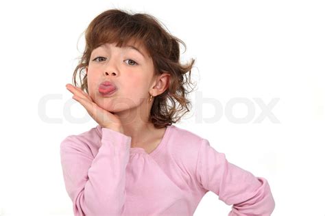 Girl Sticking Out Her Tongue Stock Image Colourbox
