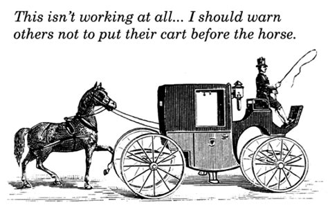 Cart Before The Horse Put The Liberal Dictionary