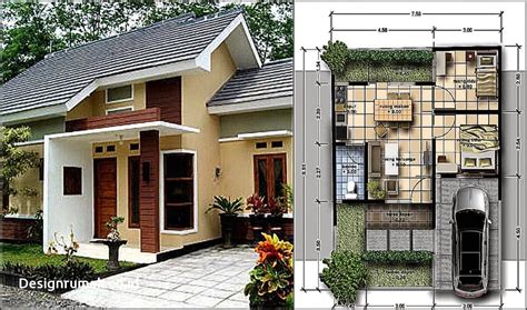 Model rumah sederhana tapi mewah. Contoh Denah Gambar Rumah minimalis Ukuran 7 x 8 Terbaru ...