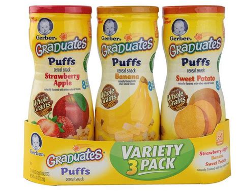 Gerber butternut squash baby food 2nd foods. Puffs make for a delicious low calorie snack. | Healthy ...