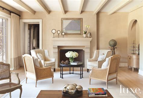 Traditional Neutral Living Room With Classic French Silhouettes Luxe