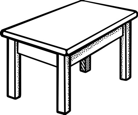 Clip Art Tables Clipartfest Table Clipart Black And White Png