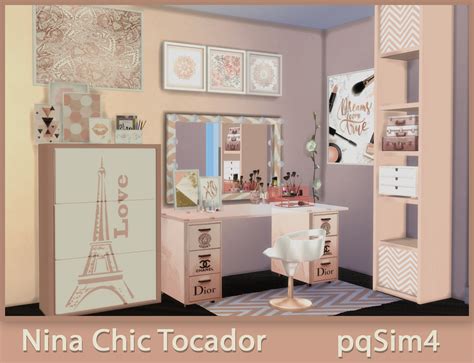 Sims 4 Ccs The Best Nina Chic Tocador By Pqsim4