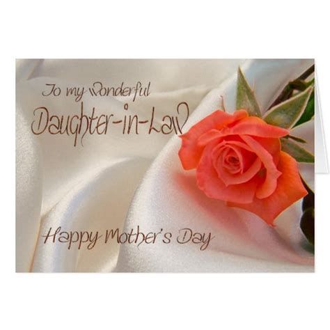 After all, it's no small feat to find the perfect, thoughtful gift for your mil that says thank you to the person who raised your favorite person. Daughter-in-Law Mother's day card with a pink rose | Zazzle