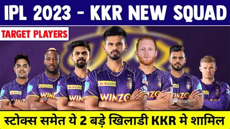 Kkr Squad 2023 Kkr Target Players 2023 Kolkata Knight Riders New