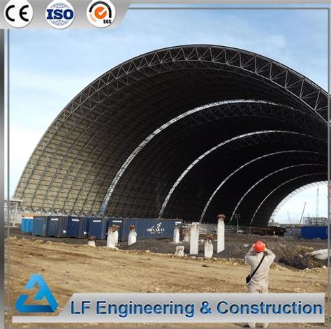 Large Span Steel Space Frame Arch Coal Shed Coal Storage For Power