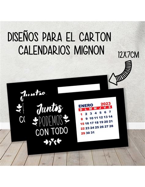 CARTON PARA CALENDARIO MIGNON