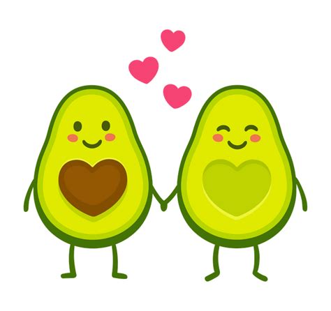Cute Avocados In Love Sticker By Irmirx Dibujos De Disney Aguacate
