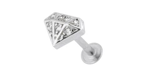 Piercing Cartilage Acier L Moul Diamant Strass M Tallis