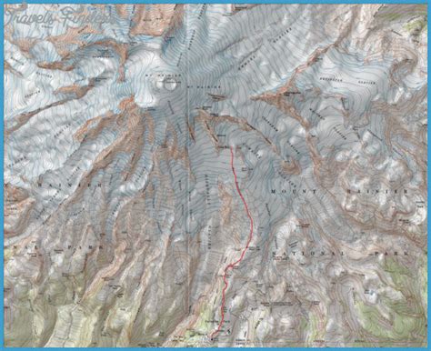 Mount Rainier Hiking Map Travelsfinderscom