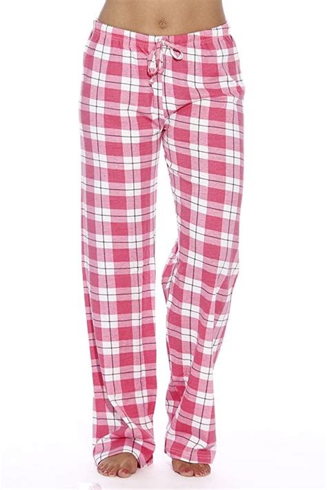 6324 10018 L Just Love Women Pajama Pants Sleepwear L Pink Plaid At Amazon Womens Clothing