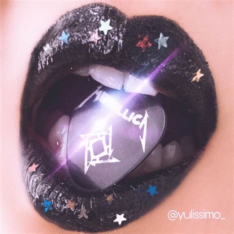 Ride The Lightning⚡️ Lipstagram Lips Blacklips Lipsdesign Holographic Lipart Metallica