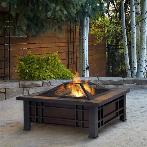 Real Flame Morrison Wood Burning Fire Pit Table And Reviews Wayfair